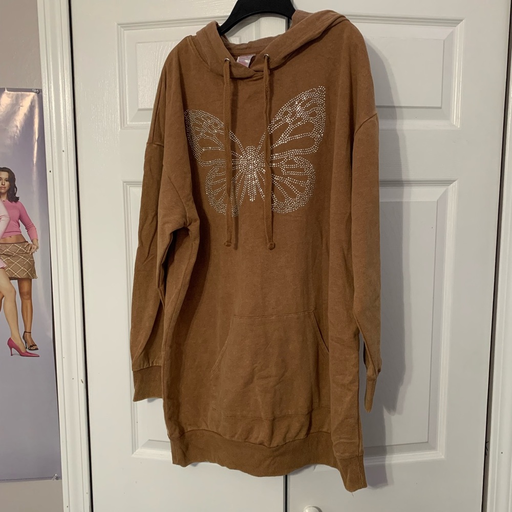 No Boundaries Bedazzled Hoodie Dress